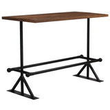 NNEVL Bar Table Solid Reclaimed Wood Dark Brown 150x70x107 cm