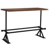 NNEVL Bar Table Solid Reclaimed Wood Dark Brown 150x70x107 cm
