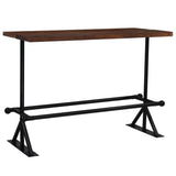 NNEVL Bar Table Solid Reclaimed Wood Dark Brown 150x70x107 cm