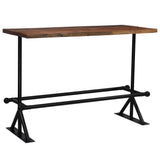 NNEVL Bar Table Solid Reclaimed Wood Dark Brown 150x70x107 cm