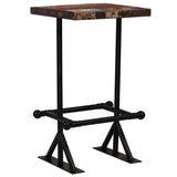 NNEVL Bar Table Solid Reclaimed Wood Multicolour 60x60x107 cm