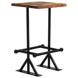 NNEVL Bar Table Solid Reclaimed Wood Multicolour 60x60x107 cm