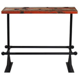 NNEVL Bar Table Solid Reclaimed Wood Multicolour 120x60x107 cm