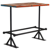 NNEVL Bar Table Solid Reclaimed Wood Multicolour 120x60x107 cm