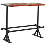 NNEVL Bar Table Solid Reclaimed Wood Multicolour 120x60x107 cm