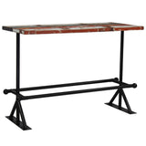 NNEVL Bar Table Solid Reclaimed Wood Multicolour 150x70x107 cm