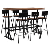 NNEVL Bar Set 7 Piece Solid Reclaimed Wood