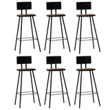 NNEVL Bar Set 7 Piece Solid Reclaimed Wood