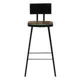 NNEVL Bar Set 3 Piece Solid Reclaimed Wood Multicolour