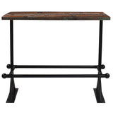 NNEVL Bar Set 7 Piece Solid Reclaimed Wood Multicolour