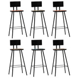 NNEVL Bar Set 7 Piece Solid Reclaimed Wood Multicolour