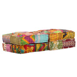 NNEVL 2-Seater Modular Pouffe Patchwork Fabric