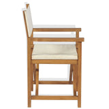 NNEVL Folding Director's Chair Solid Teak Wood