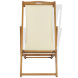 NNEVL Deck Chair Teak 56x105x96 cm Cream
