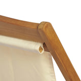 NNEVL Deck Chair Teak 56x105x96 cm Cream
