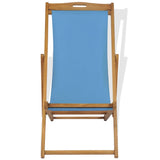 NNEVL Deck Chair Teak 56x105x96 cm Blue