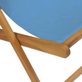 NNEVL Deck Chair Teak 56x105x96 cm Blue