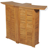 NNEVL Folding Bar Table 155x53x105 cm Solid Teak Wood
