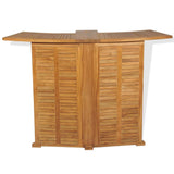 NNEVL Folding Bar Table 155x53x105 cm Solid Teak Wood