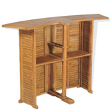 NNEVL Folding Bar Table 155x53x105 cm Solid Teak Wood