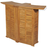 NNEVL 3 Piece Bistro Set with Folding Chairs Solid Teak Wood