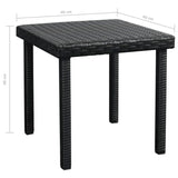 NNEVL Sun Loungers 2 pcs with Table Poly Rattan Black (42884+42886)