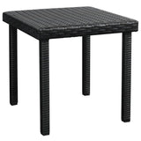 NNEVL Sun Loungers 2 pcs with Table Poly Rattan Black (42884+42886)