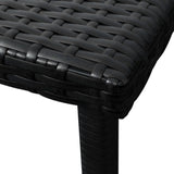 NNEVL Sun Loungers 2 pcs with Table Poly Rattan Black (42884+42886)