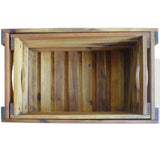 NNEVL Apple Crate Set 2 Pieces Solid Acacia Wood