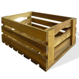 NNEVL Apple Crate Set 2 Pieces Solid Acacia Wood