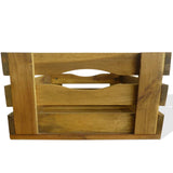 NNEVL Apple Crate Set 2 Pieces Solid Acacia Wood