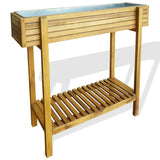 NNEVL Raised Garden Raised Bed Solid Acacia Wood and Zinc