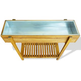 NNEVL Raised Garden Raised Bed Solid Acacia Wood and Zinc