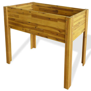 NNEVL Raised Garden Raised Bed Solid Acacia Wood