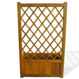 NNEVL Garden Raised Bed with Trellis Solid Acacia Wood