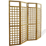 NNEVL 4-Panel Room Divider / Trellis Solid Acacia Wood 160x170 cm