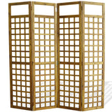 NNEVL 4-Panel Room Divider / Trellis Solid Acacia Wood 160x170 cm