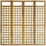 NNEVL 4-Panel Room Divider / Trellis Solid Acacia Wood 160x170 cm