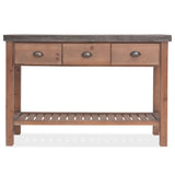 NNEVL Console Table Solid Fir Wood 122x35x80 cm