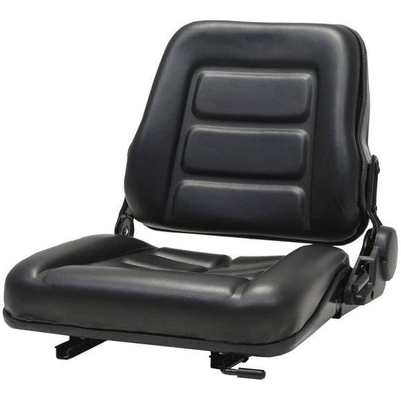 NNEVL Forklift & Tractor Seat with Adjustable Backrest Black