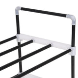 NNEVL Shoe Rack with 7 Shelves Metal and Plastic Black