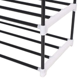 NNEVL Shoe Rack with 7 Shelves Metal and Plastic Black