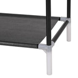 NNEVL Shoe Rack with 8 Shelves Metal and Non-woven Fabric Black