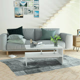 NNEVL Coffee Table Chipboard 90x59x42 cm White