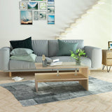 NNEVL Coffee Table Chipboard 90x59x42 cm Oak
