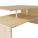 NNEVL Coffee Table Chipboard 90x59x42 cm Oak