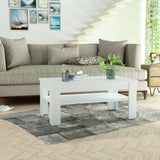 NNEVL Coffee Table Chipboard 110x65x48 cm White