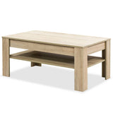 NNEVL Coffee Table Chipboard 110x65x48 cm Oak