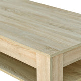 NNEVL Coffee Table Chipboard 110x65x48 cm Oak
