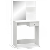 NNEVL Dressing Table Chipboard 75x40x141 cm White